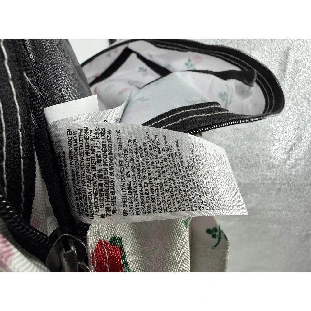 Vans Old Skool Classic Backpack White‎ Rose Floral Print Laptop Travel Bag